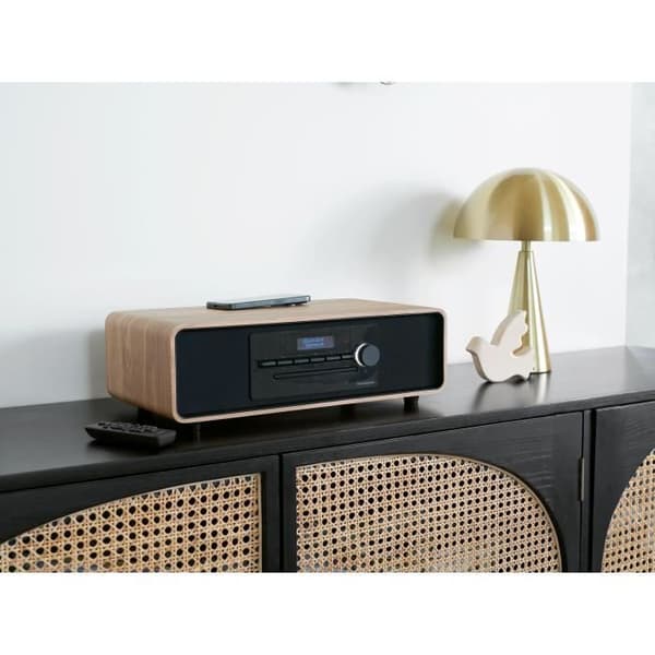 THOMSON Bluetooth Micro Hi-Fi System - Wood/Black - FM/DAB+/CD/MP3/USB - 60W, LCD Display, Remote Control