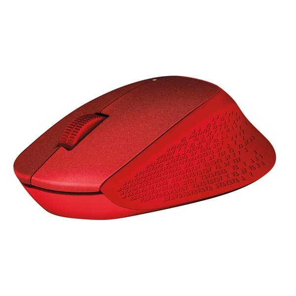 Logitech M330 Silent Plus - Wireless Optical Mouse - 2.4GHz - Red (910-004911)