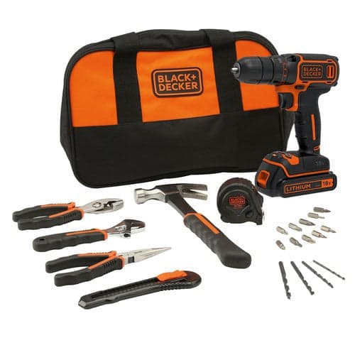 Black & Decker BDCDC18HTSA-QW Cordless Drill Black Orange