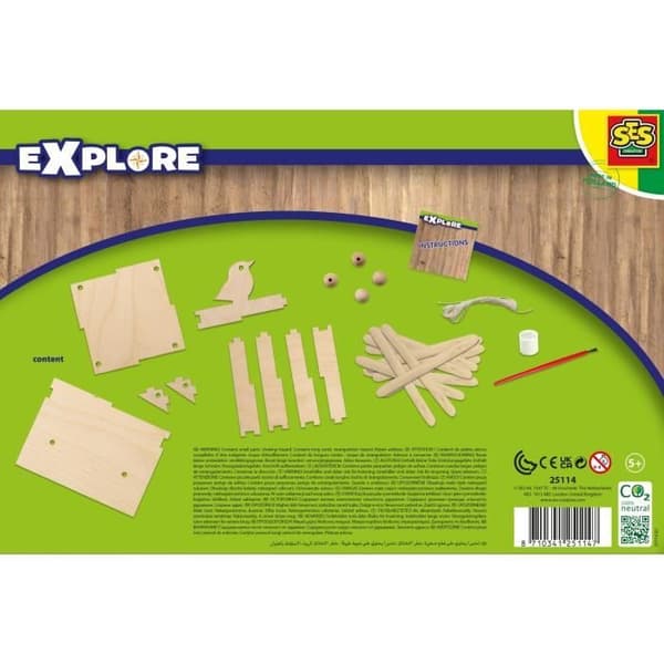 SES CREATIVE Bird Feeder - Wooden - Easy to Assemble