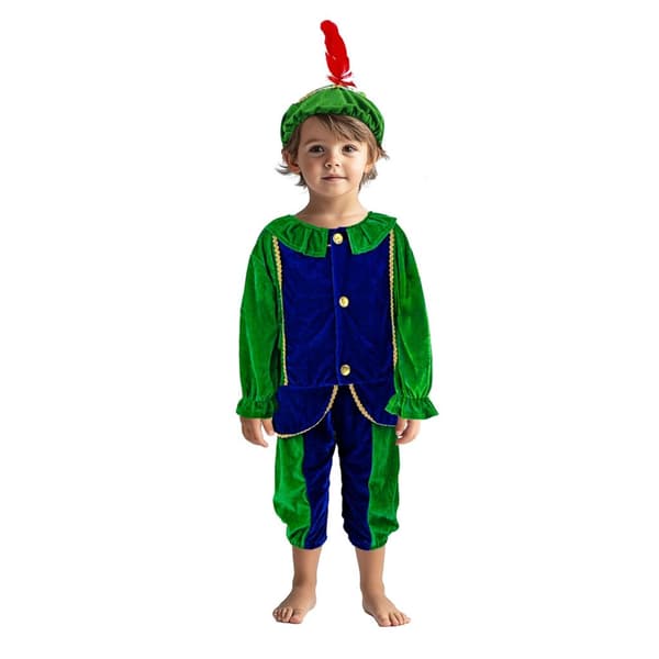 Sinterklaas Helper Costume 110-116 Green/Blue