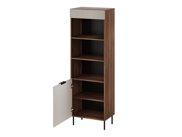 Cama Bookcase 60x42x185 Walnut/Cashmere 3 ALMERA