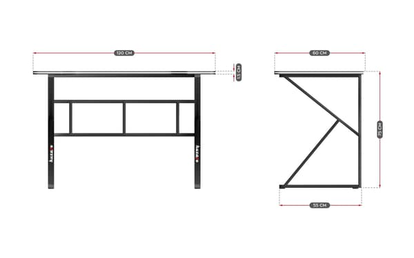 Huzaro Hero 1.6 - Gaming Desk Black