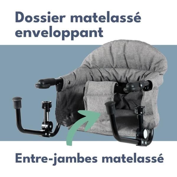LOOPING Booster Seat with Comfortable Backrest, Removable Washable Cover