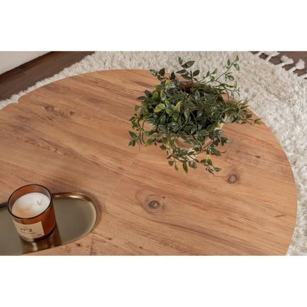 MOIRA Round Coffee Table - Atlantic Pine - 90 x 90 x 41 cm