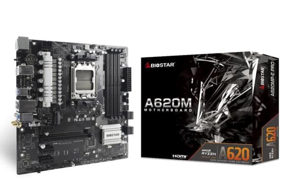 MB Biostar A620MP-E Pro Motherboard - A620, AM5, mATX, AMD - A620MP-E PRO