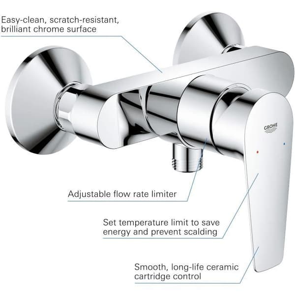 GROHE Single-Lever Shower Mixer - Chrome Finish - Water Saving