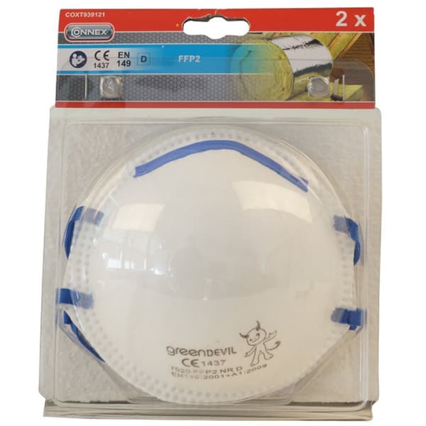Connex FFP2 Dust Masks 2 Pieces White/Blue