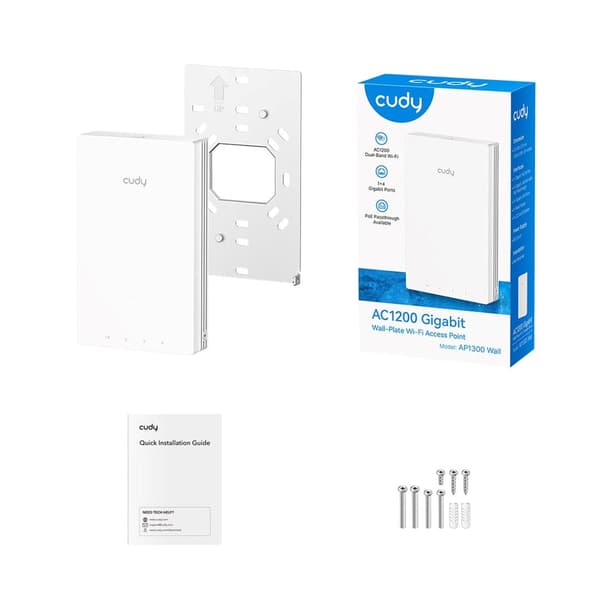 Cudy AP1300 AC1200 Gigabit Wall Access Point