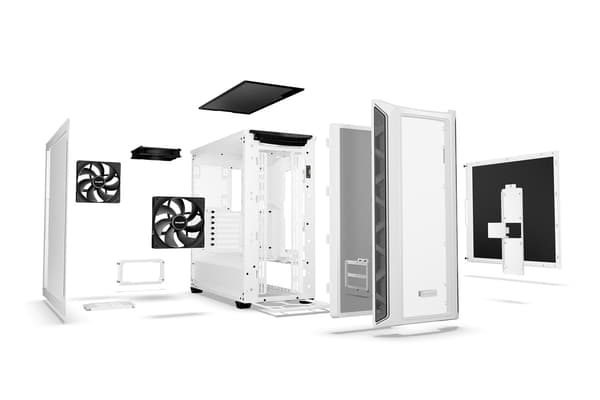 be quiet! SHADOW BASE 800 DX Midi-Tower E-ATX Tempered Glass Side Panel White PS/2 BGW62