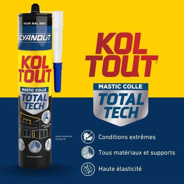 Cyanolit Total Tech Adhesive 290 ml - Black - High Strength