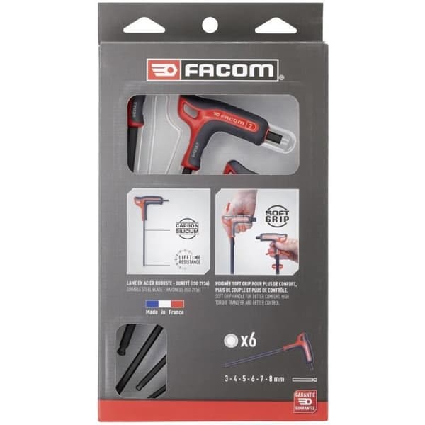 FACOM Wrench Set 6 Pieces - 84TZSA.PB - T-handles - 6-point