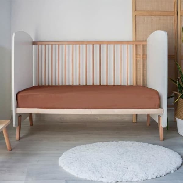 P'TIT DODO Fitted Sheet 60x120 cm Jersey Terracotta