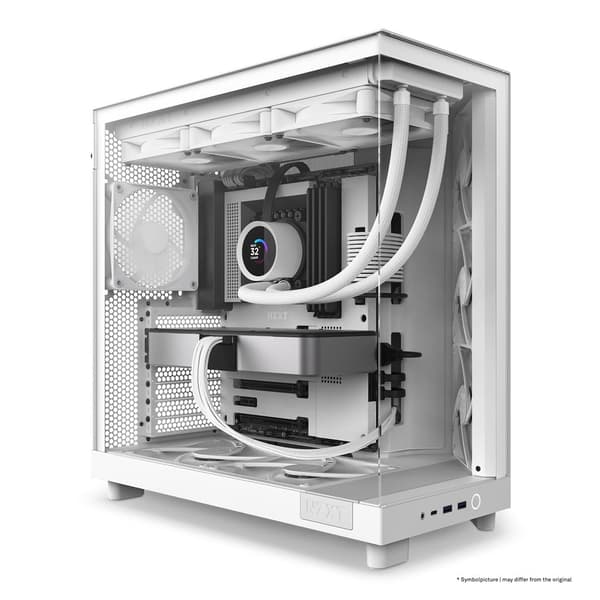 NZXT H6 Flow Midi Tower Case White - CC-H61FW-01
