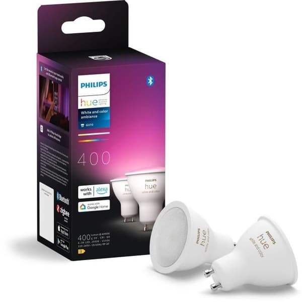 Philips Hue White+Color Ambiance GU10 LED Bulb - Adjustable Brightness