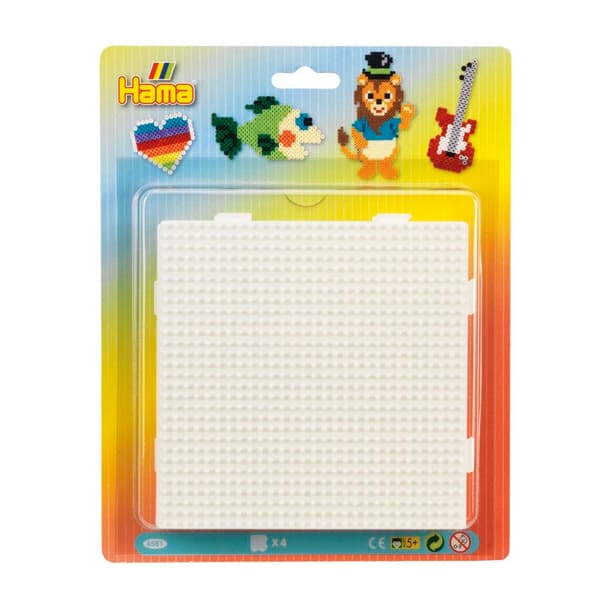Hama Iron-on Beads Base Plates 4 Pieces White