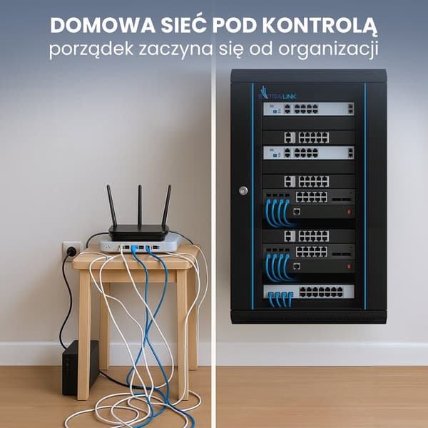 Extralink Rackmount Cabinet 15U 600x450 Black Wall Mounted