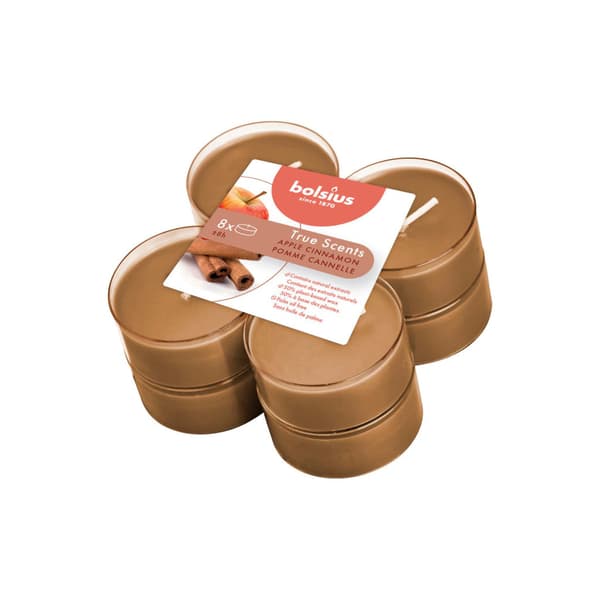 Bolsius True Scents Maxi Lights Apple Cinnamon 8 Pieces