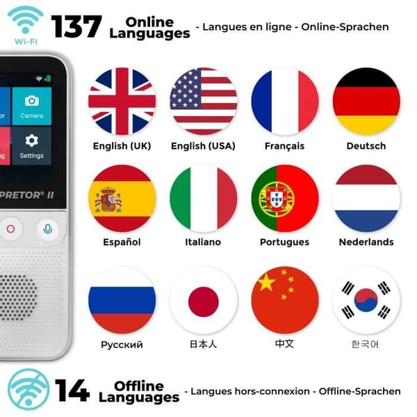 Interpretor 2 - Instant AI Voice Translator - 137 Languages with Camera