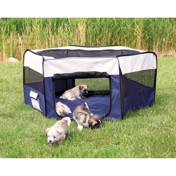 TRIXIE - Enclosure with Net/Base - ø 150 × 65 cm - Turquoise/Light Grey
