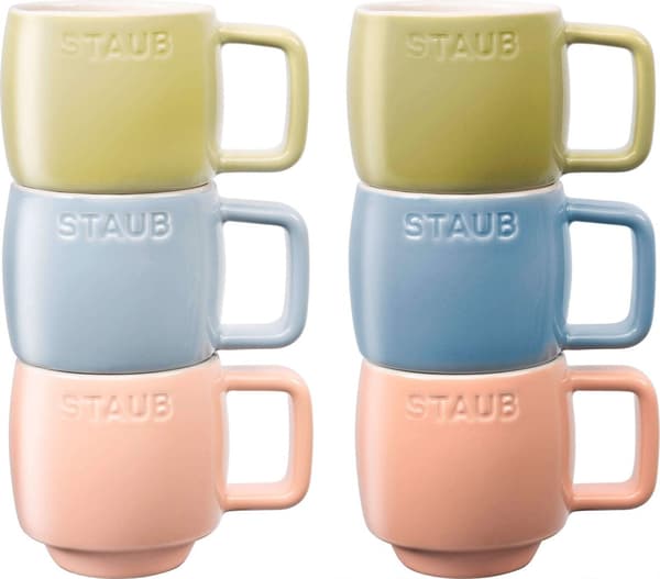 STAUB Set of 6 Ceramic Mugs Multicolor 100ml