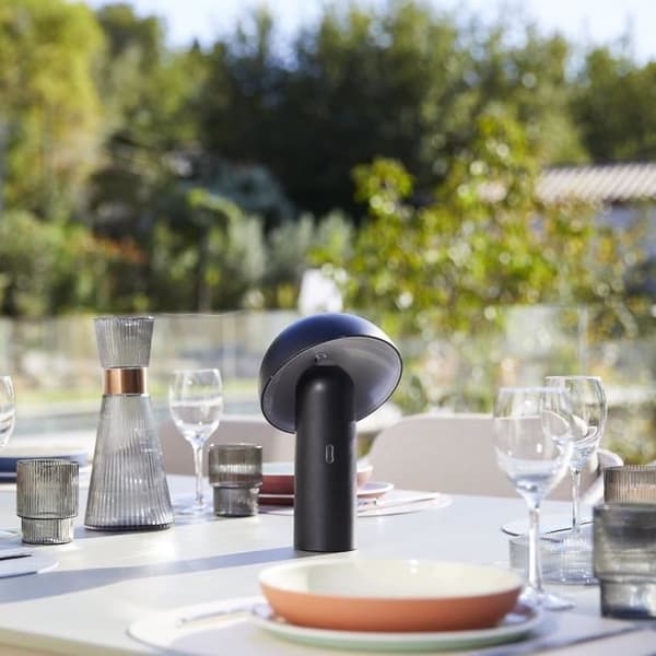 LUMISKY Wireless Table Lamp - TOD BLACK - H28 cm - Adjustable Head - Warm White LED