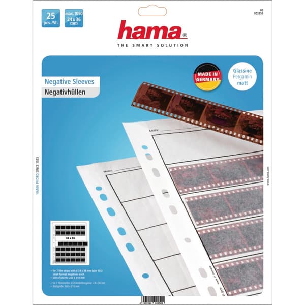 Hama Negative Sheets Perg. 35 mm for 42 Negatives - 25 Pieces