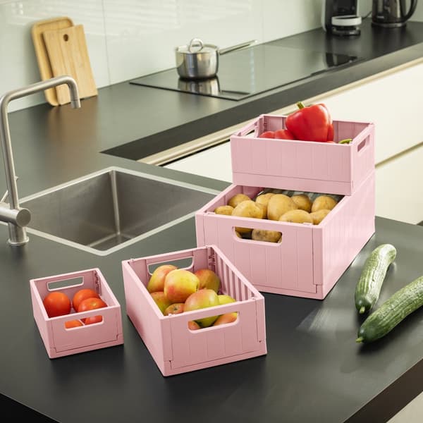 Sunware Sigma Home Folding Crate 13 L Pink 35x25x14.5 cm