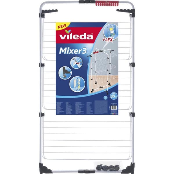 Vileda Mixer 3 Drying Rack 30 m Drying Line White/Black/Red