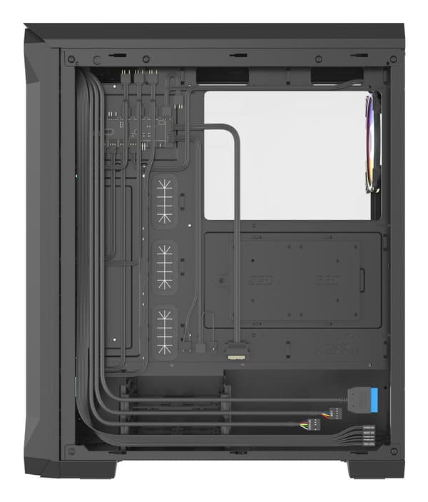 GENESIS Irid 505 ARGB Midi Tower Case Black Transparent
