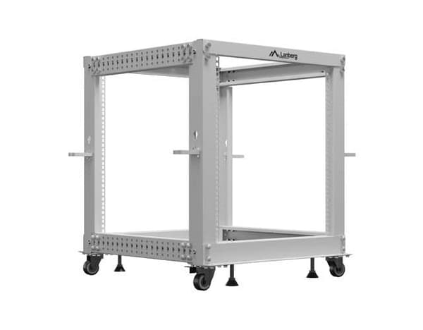 Lanberg Open Rack 19-inch 12U 600x600-1100 Adjustable Gray