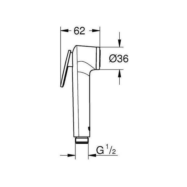 GROHE Vitalio Shower Head - 1 Spray Pattern - Anti-Scald Technology - Water Saving