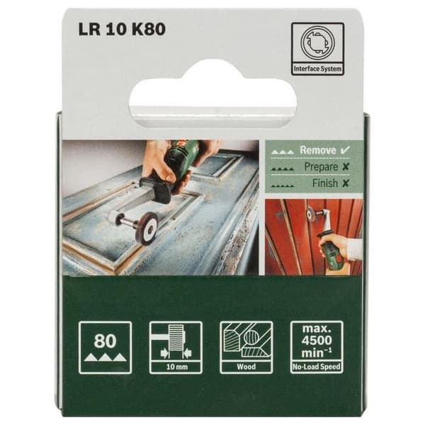 Slat Roller 10 mm - Grit Size 80 - BOSCH - PRR/TEXORO Accessories