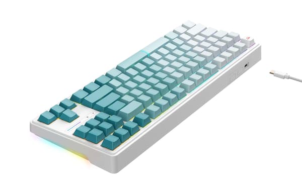 Havit KB901L Gaming Keyboard White-Green - Wired, RGB LED Backlight