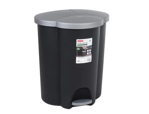 CURVER TRIO Waste Sorting Bin 17 + 17 + 6 L - Anthracite