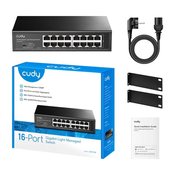 CUDY GS1016E 16-Port Gigabit Light Switch
