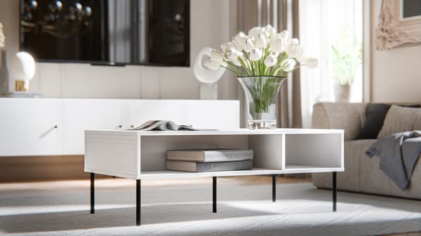 PALAZZO BIS Table/Latrine 110x60x40 White Matte