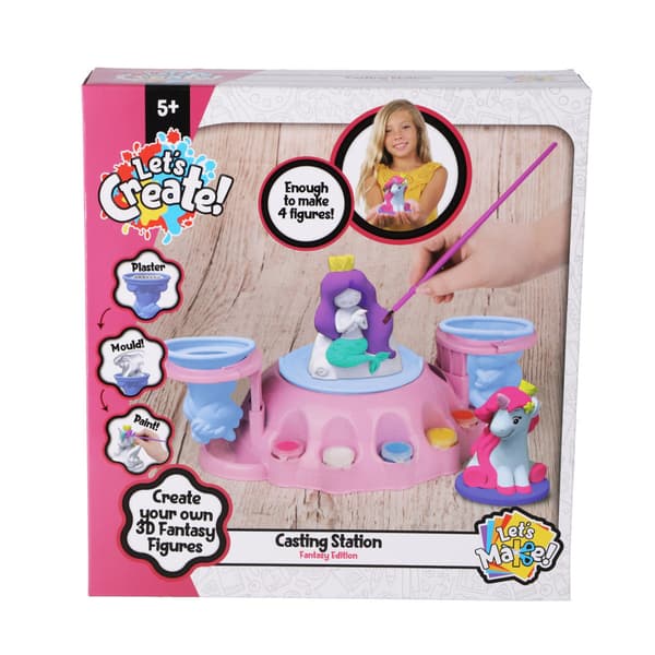 Lets Create! Paint and Plaster Casting Station - 3D Unicorn Figures Set