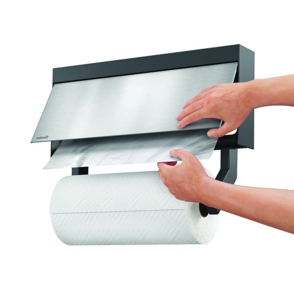 Metaltex Kitchen Helpers Tango Kitchen Roll Holder - Stainless Steel/Grey 38x6x17