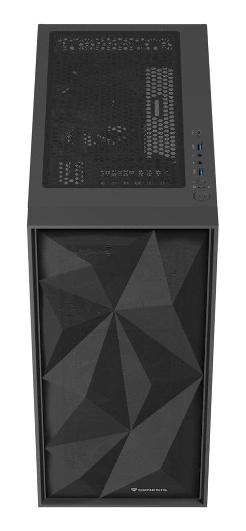 Genesis Diaxid 605F Midi Tower Case with USB-C Window Black