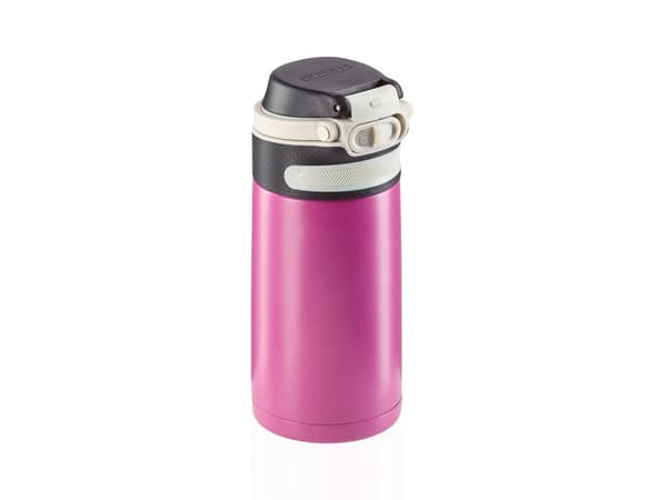 Leifheit Flip Thermal Mug - 350 ml Purple, Leak-Proof