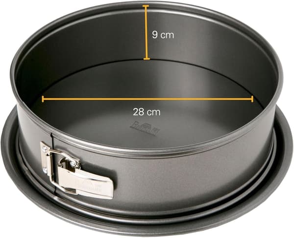 BIRKMANN Removable Base Baking Tin - EASY BAKING - Carbon Steel - 28 x 28 x 9 cm