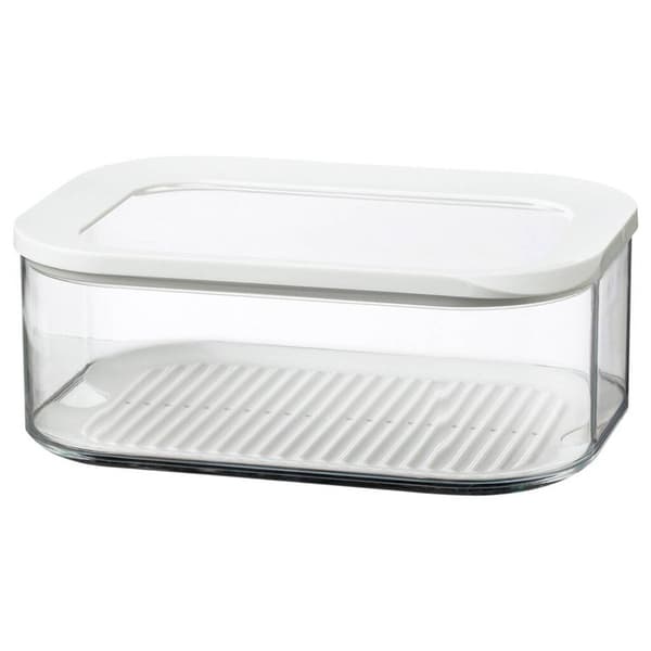 Mepal Cheese Box Modula - White - 2000 ml Capacity with Transparent Lid