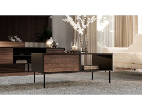 Cama CORTINA Bench/Table 100x55x45 Black/Walnut