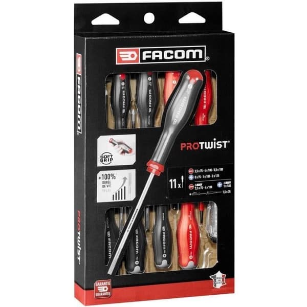 FACOM ProTwist 11-Piece Screwdriver Set - AT.11PB