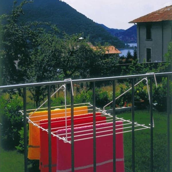 Tomado Metaltex Drying Rack Breda Balcony Hanging Drying Rack 7 M White