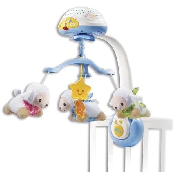 VTECH - Baby Mobile - Light-Up Sheep Counting Mobile - Blue