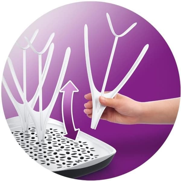 PHILIPS AVENT Bottle and Teat Drying Rack - Removable Drip Tray - White/Grey