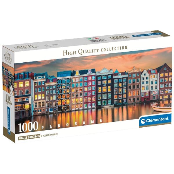 Clementoni Amsterdam Puzzle 1000 Pieces with Poster