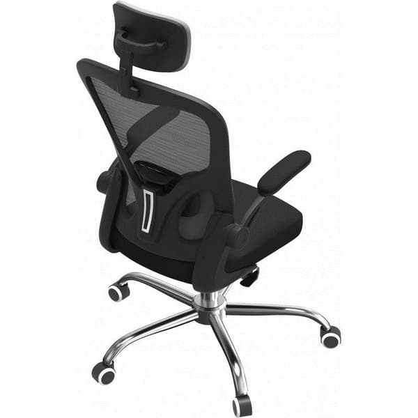 Topeshop DORY Gray Office Chair with Padded Seat and Mesh Backrest